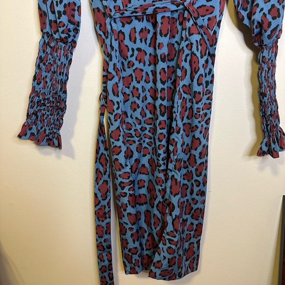 Cheetah print long sleeve button down dress - Picture 7 of 7